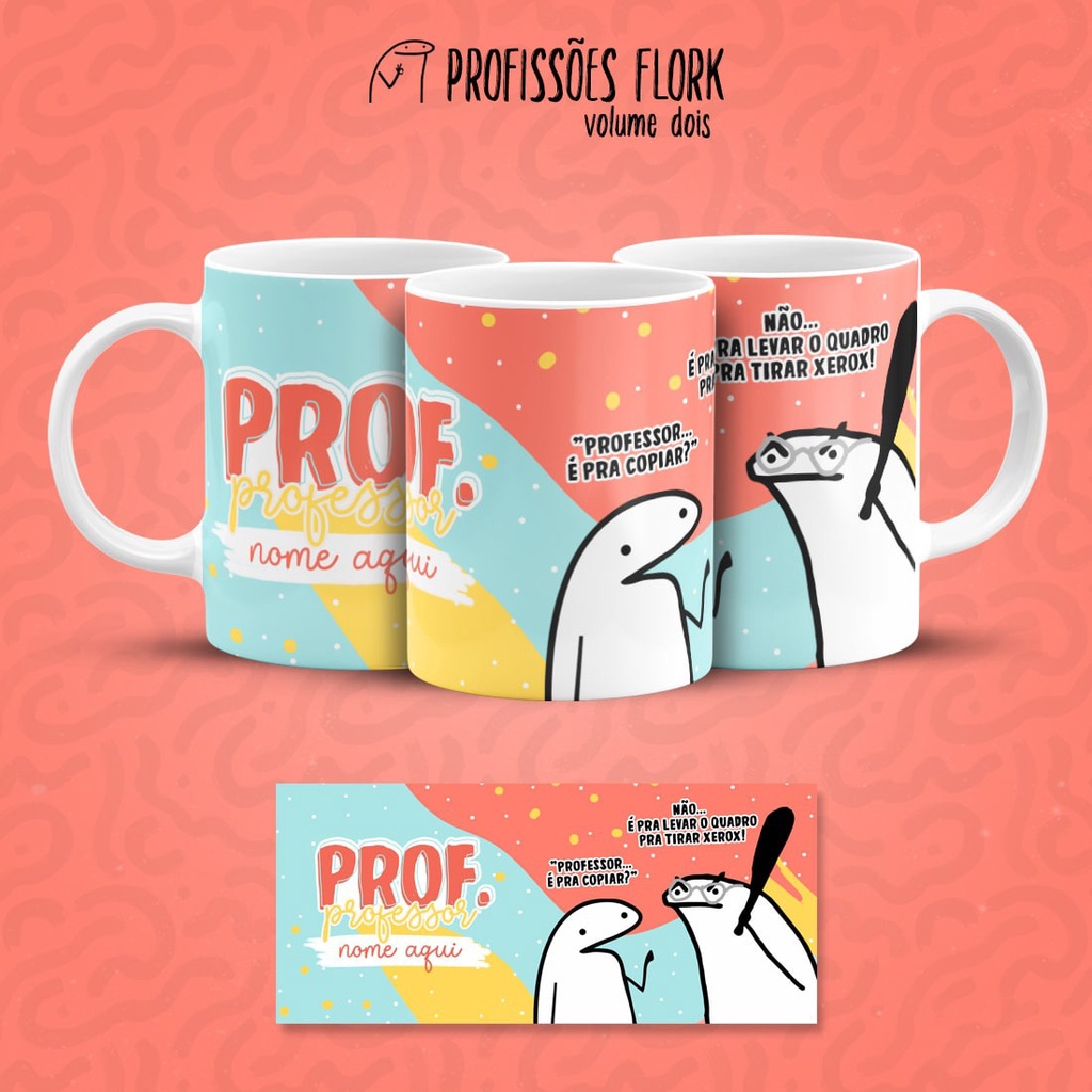 Caneca Professor Com Nome Meme Flork Personalizada Porcelana Xicara Shopee Brasil 1600