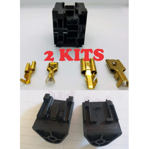 2- Kit Porta Relé Aux 4 Pinos Mta 70 Amperes + Fixadores