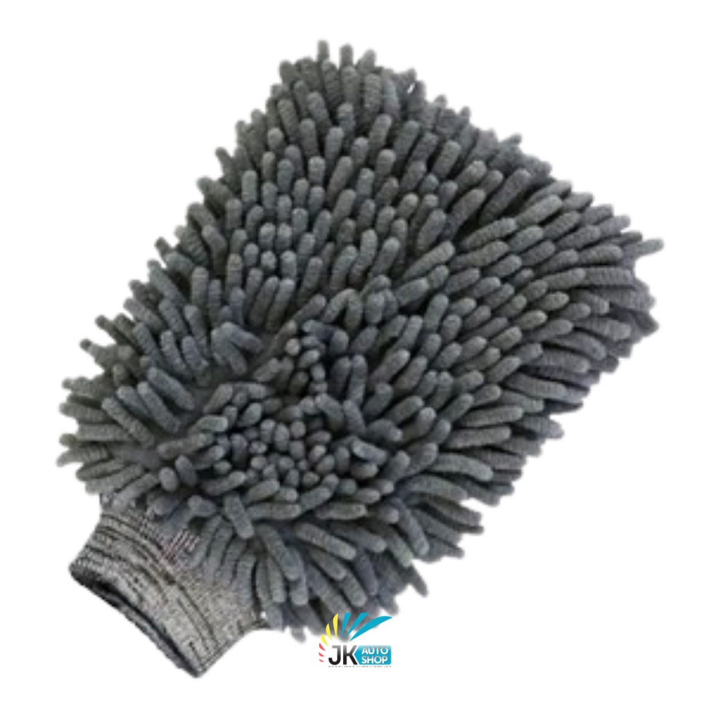 Luva de Microfibra Chenille Cinza Luva de Tentáculos Para Lavagem Automotiva 1 Unidade Detailer Mandala