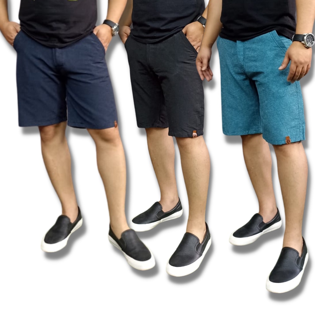 Bermuda de Brim Sport Fino Sarja Lisa- Padrão Shopping - Envio Imediato - Super Oferta