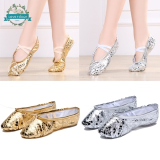 LOVETOUCH Sapatos De Ballet Para Meninas Princesa Brilhantes Chinelos De Dança De Sola Macia