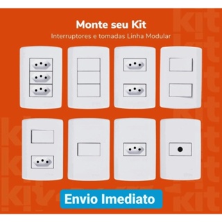 Interruptor e Tomada linha Modular Pluzie 4x2 em Oferta na Shopee