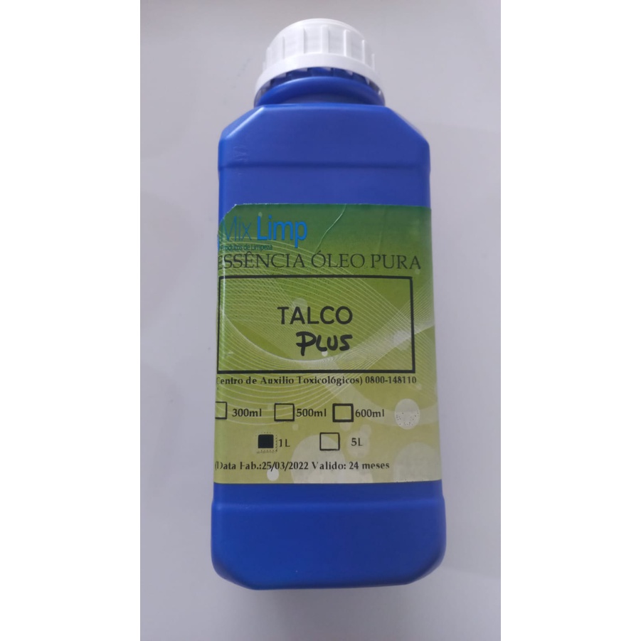 1litro essência ÓLEO fragrância TALCO PLUS promocional pura p/produtos de limpeza em geral em Oferta na Shopee