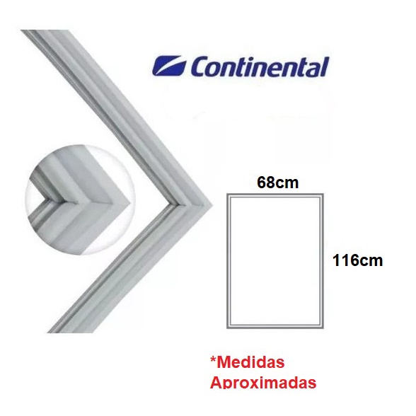 Borracha Pra Geladeira Continental  Ecoplus 430 Porta Inferior