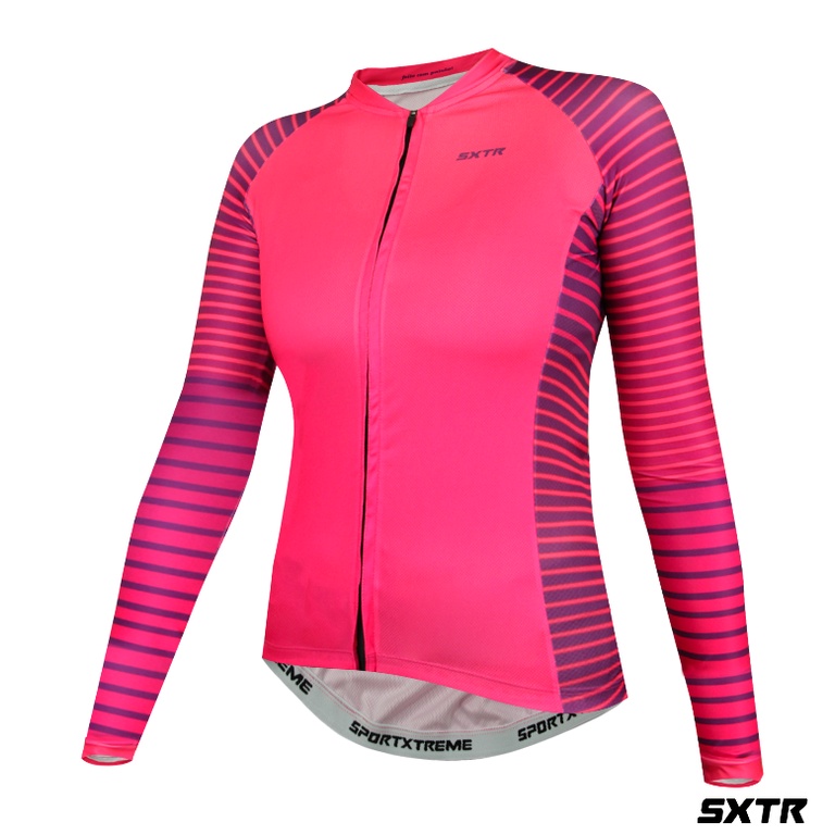 Camisa Ciclismo Slim Fem Manga Longa SXTR Boreal