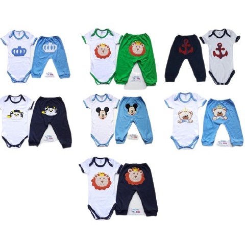 Conjunto body + calça bordada bebê menino SEM ESCOLHA DE COR OU BORDADO