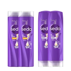 Kit 2 Shampoos + 2 Condicionador Seda Cocriações Liso Perfeito com 325ml