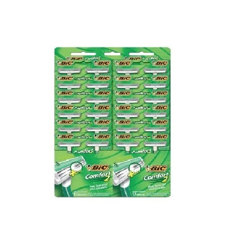 Aparelho de Barbear Bic (Comfort 2) Verde com 24 Unidades em Oferta na Shopee