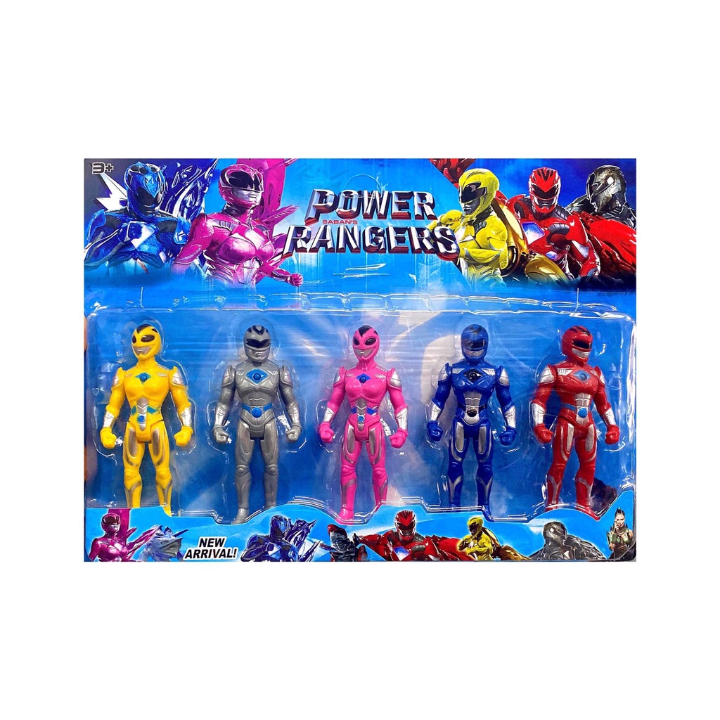 Cartela 5 Bonecos Power Rangers Articulados Brinquedos | Shopee Brasil