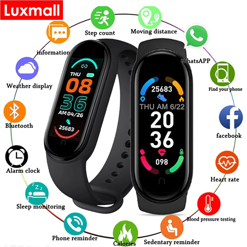 M6 Smartwatch Bluetooth 4.2 Smartband Monitor Cardíaco