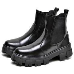 Bota Coturno Dubuy Feminina Tratorada Chelsea Preta Drop 1504FG