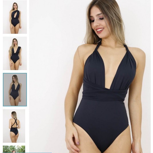 Body Maio Preto flex 6 amarrações