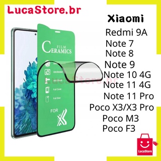 Película 3D 9D Cerâmica Anti Shock Inquebravel Para Xiaomi Redmi Note7/8/9/10/11/Note11 Pro/Poco X3/M3/F3/Mi 9A