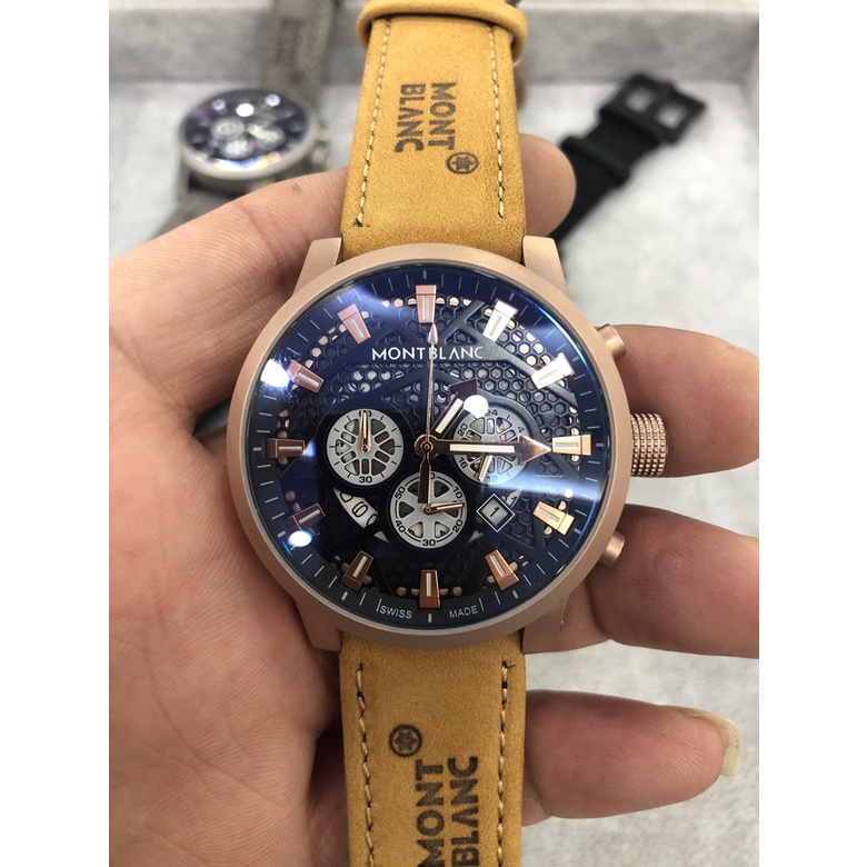 Montblanc Movimento Quartzo Importado 45mm Relógio Masculino