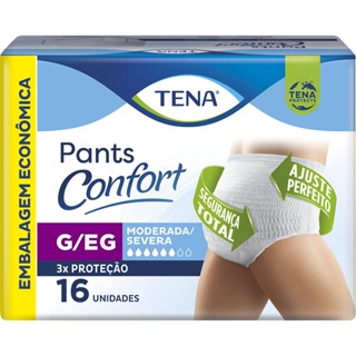 Roupa Íntima Tena Pants Confort G/EG com 16 unidades em Oferta na Shopee
