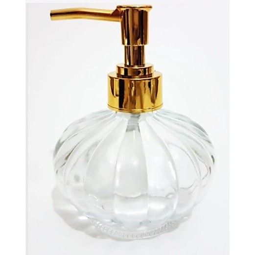 Saboneteira em Vidro Dijon 230ml com Valvula Luxo Cromada Dourada, Prata ou Rose Gold em Oferta na Shopee