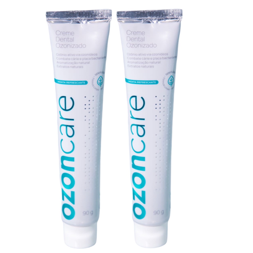 Creme Dental Ozonizado Clareador Gengivite Sem Flúor - Kit 2