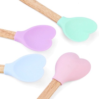 Espátula Colher Coração De Silicone Para Cozinha - Várias Cores