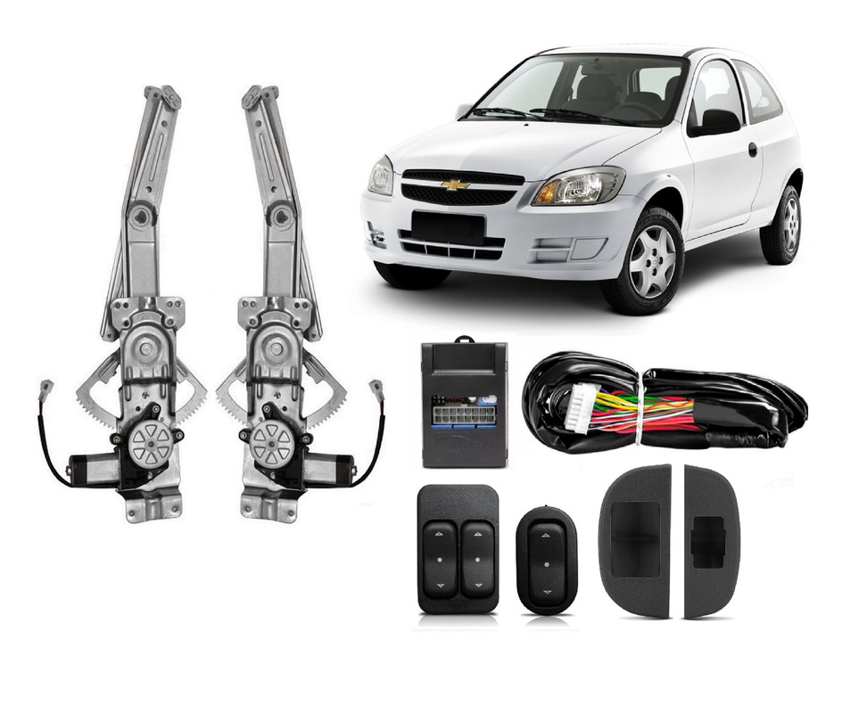 Kit Vidro Elétrico Celta 2 Portas 2008 2009 2010 2011 Sensorizado modulo inteligente