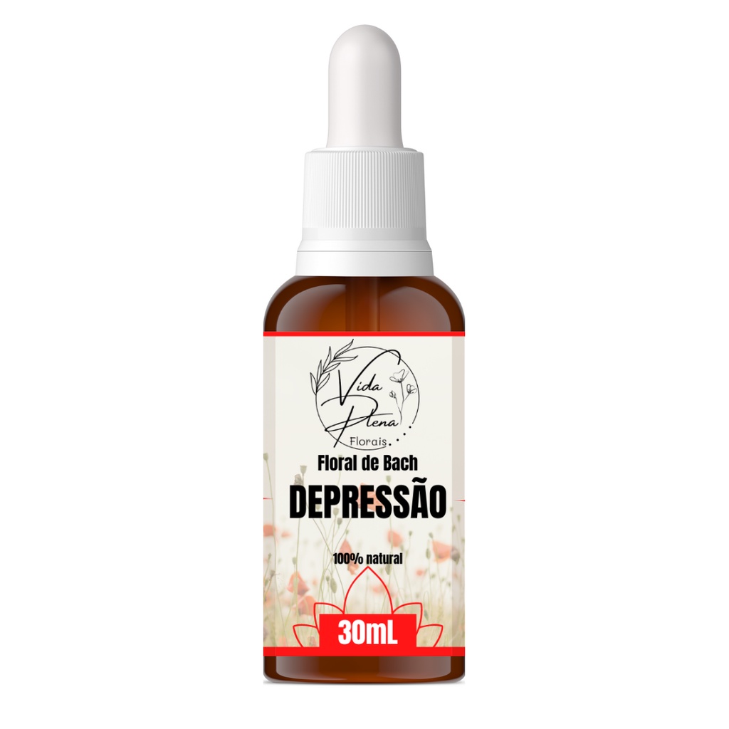 Floral de Bach Depressão 30ml - Vida Plena Florais, 100% natural