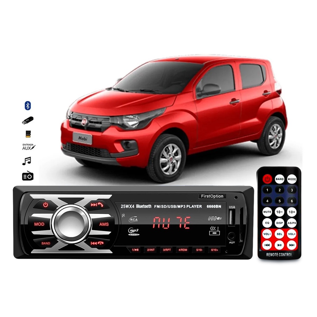 Aparelho De Som Mp3 Fiat Mobi Bluetooth Pendrive Rádio em Oferta na Shopee
