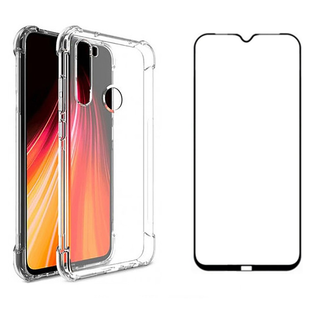 Capa Anti Impacto Redmi Note 8 + Película Frontal Xiaomi Redmi Note 8 3D Full Cover Cobre Tela Toda