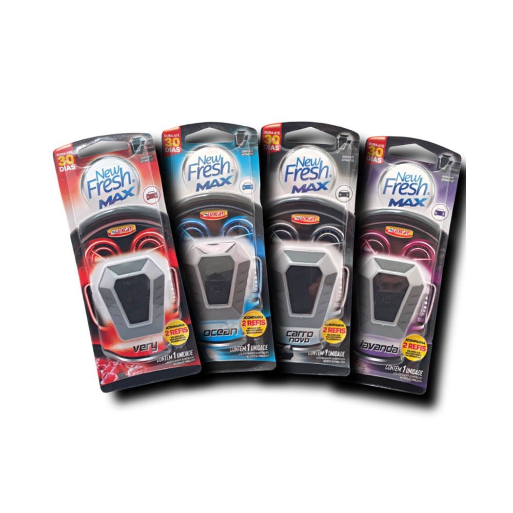 Odorizante New Fresh Max Cheirinho Automotivo Aromatizante Com Refil Sólido Luxcar - Spare Parts and Accessories for Vehicles
