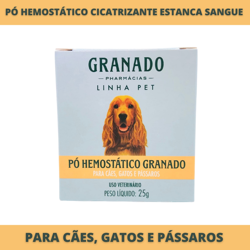 Estanca Sangue para Pets Pó Hemostático Granado - 25g