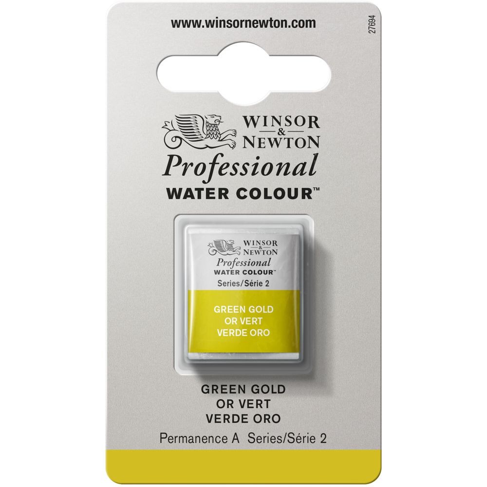 Tinta Aquarela Pastilha Profissional Green Gold 294 S2 Winsor & Newton