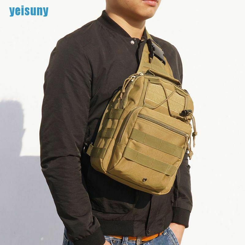 Men Molle Backpack Tactical Sling Chest Bag Assault Pack Messenger Shoulder Bag 