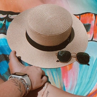 Chapéu de Praia Feminino Chapéu Modelo Paris Com Faixa Removível Chapéu Aba Media Praia Colorido Chapéu Verão Moda Praia pronta Entrega
