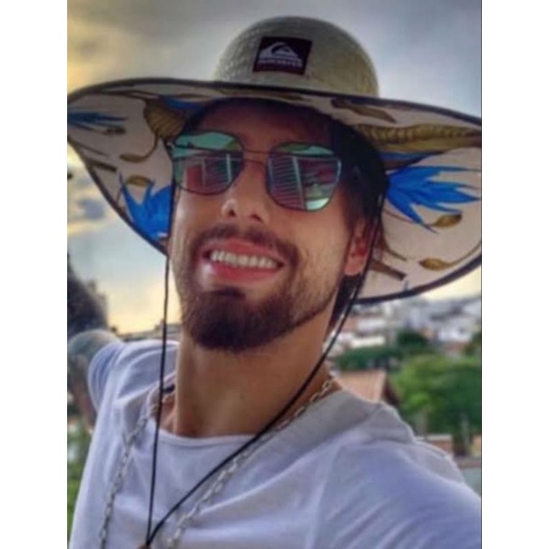 chapéu de palha estampado / chapeu de praia / chapeu de palha surf