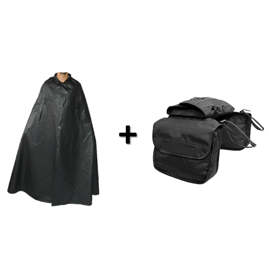 Alforge Térmico Com Porta Capa Para Sela E Arreio + capa de chuva poncho boiadeiro cavaleiro lida