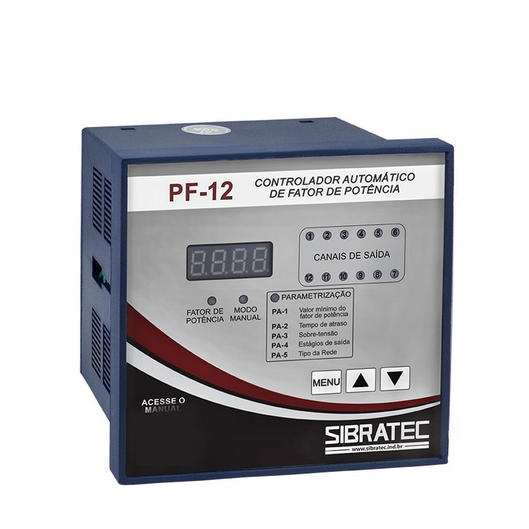 Controlador De Fator De Potência 12 Ligações Trifasico Controlador Fator de Potencia