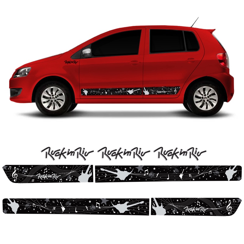 Faixa Fox Rock In Rio 2013 2014 2015 Adesivo Prata + Emblema | Shopee ...