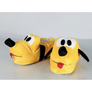 pantufa pluto amarelo quentinha e confortável unissex feminina e masculina infantil/adulto