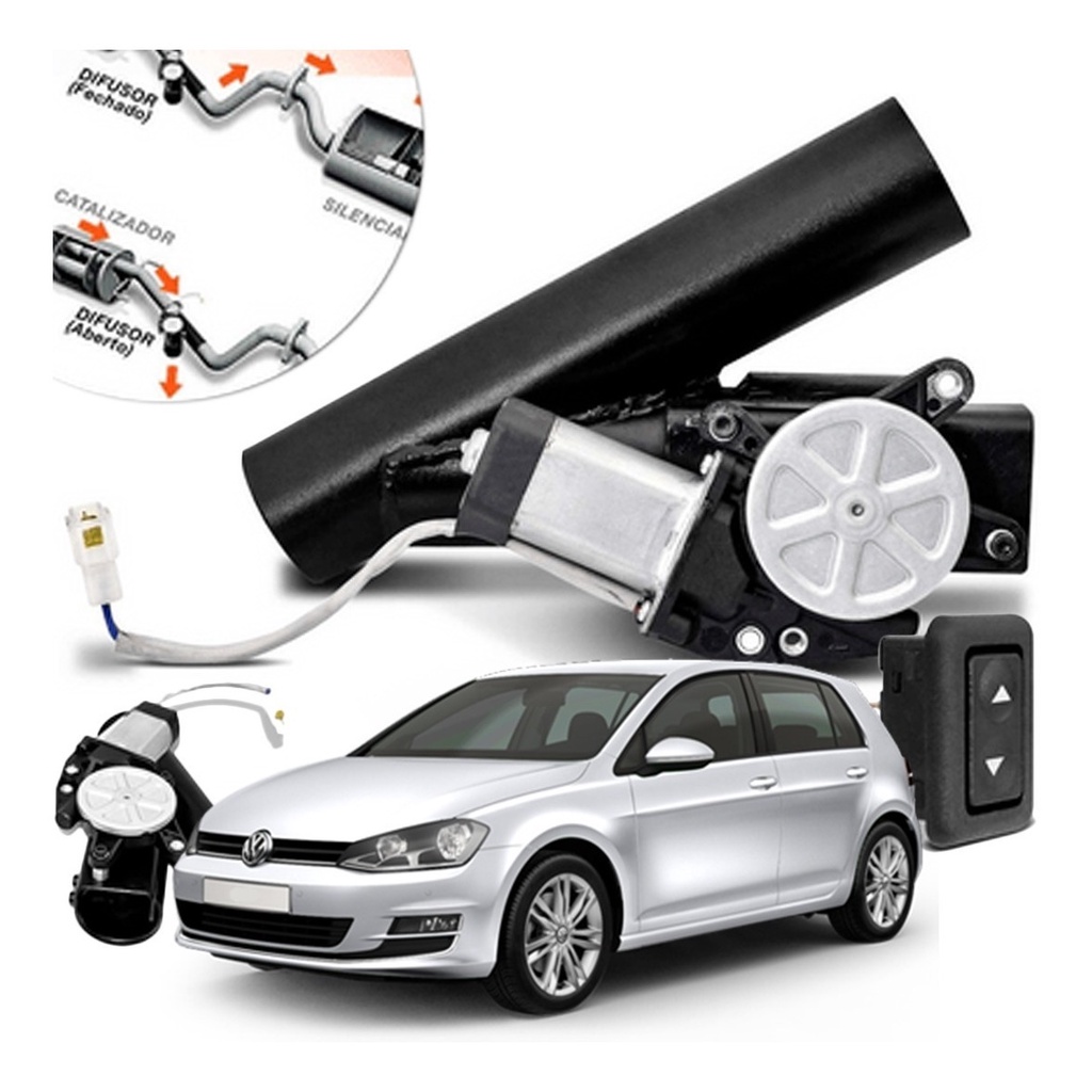 Difusor De Escapamento Preto Esportivo Volkswagen Golf em Oferta na Shopee