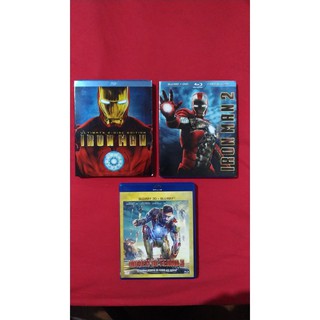 Blu-ray Bluray Homem de Ferro 1 (Duplo com Luva), 2 (Duplo com Luva) e 3 (2D e 3D) - Com opções em Português