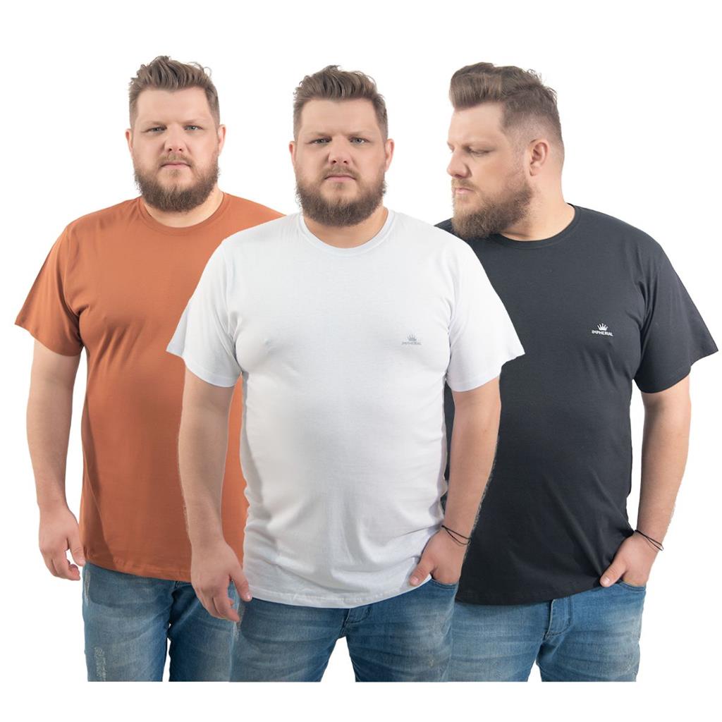 Kit 5 Camisetas Blusa Masculina Algodao Plus Size Nobre Premium Fio 30.1 Curta Basica Revenda