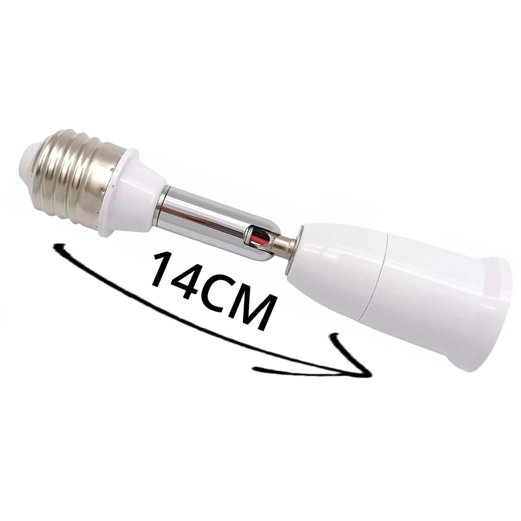 Prolongador Extensor Adaptador Bocal Articulado Soquete Lâmpada E27 - 140mm em Oferta na Shopee