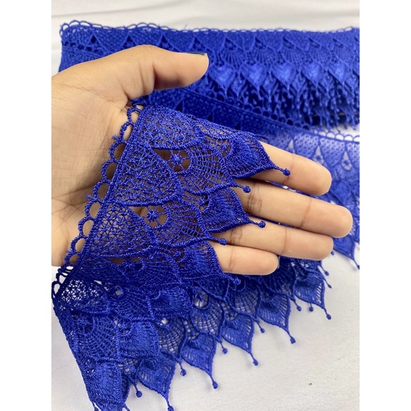 lace gloves blue