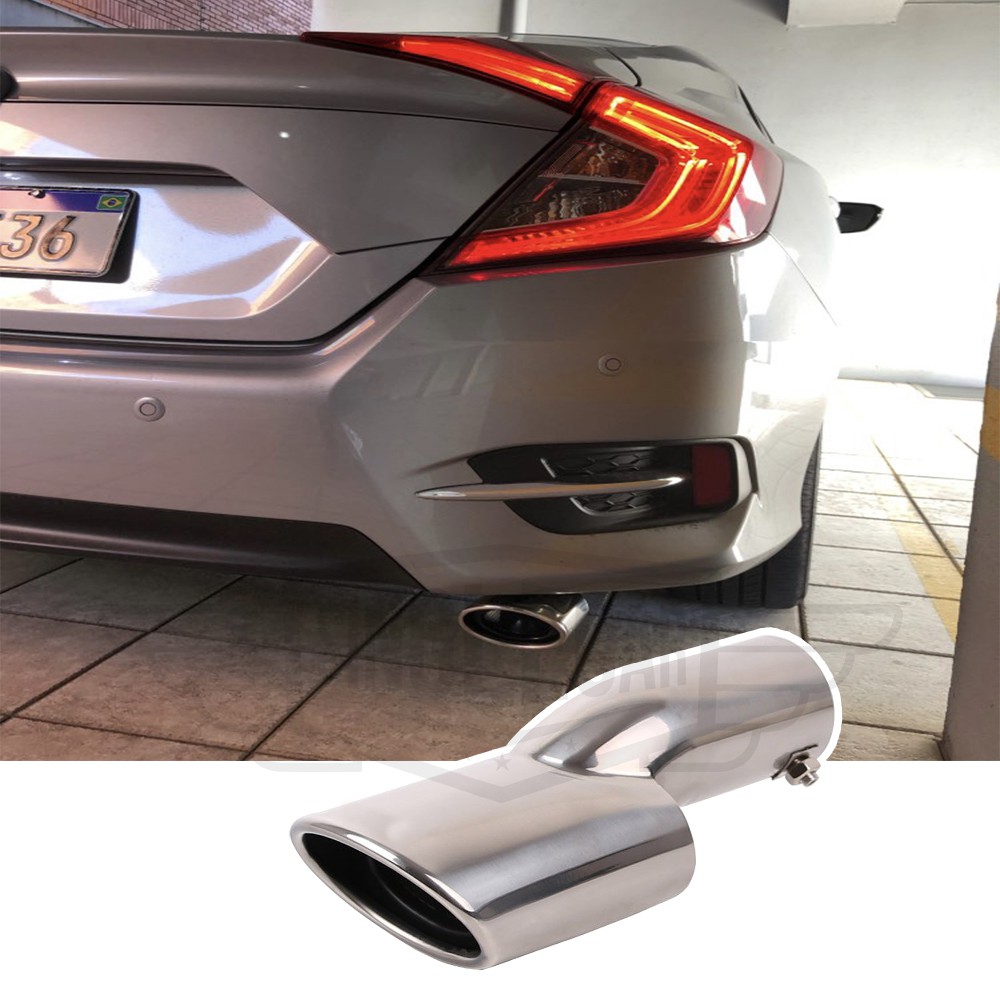 Ponteira inox honda Civic G10 fleone EX EXS lx sport 2017 2018 2019 2020 2021