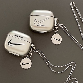 Capa Criativa Anti-Impacto Com Pingente De Prata Galvanizada Para Airpods 3 1/2 Pro