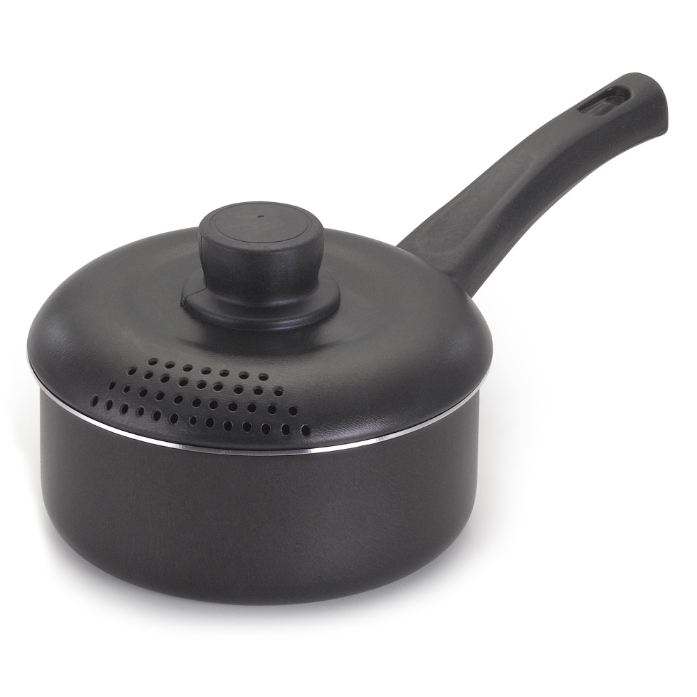 Panela Antiaderente Tampa Aluminio 14Cm Preto Nacional em Oferta na Shopee