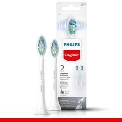Refil para Escova Elétrica Philips Colgate SonicPro Limpeza Profunda com 2 unidades