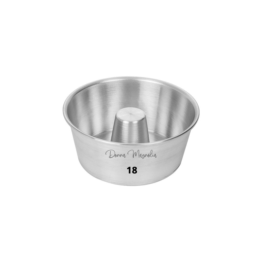 Assadeira Forma Bolo PUDIM Redonda C / TUBO N 18 Alumínio P/ Air Fryer  - C33