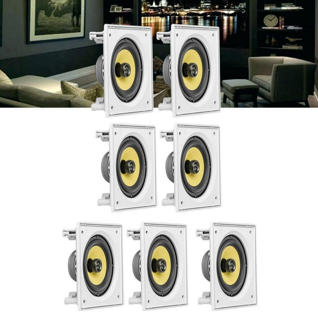 Kit Home Theater 7.0 JBL Caixa de Embutir CI6S Residencial Gesso
