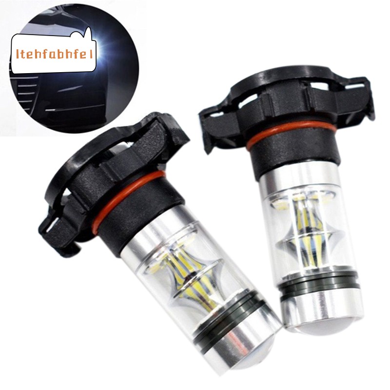 2x Lâmpada Led Super Branca De Neblina 2x 5202 H16 Ps24W Alta Potência 100w 6000k