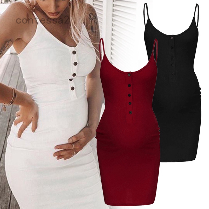 gravida de vestido midi