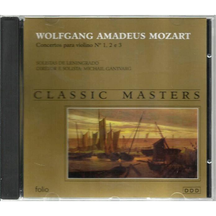 1118 Mcd- Cd Original 1997- Classic Master- Wolfgang Amadeus Mozart- Consertos para Violino Nº. 1, 2 e 3